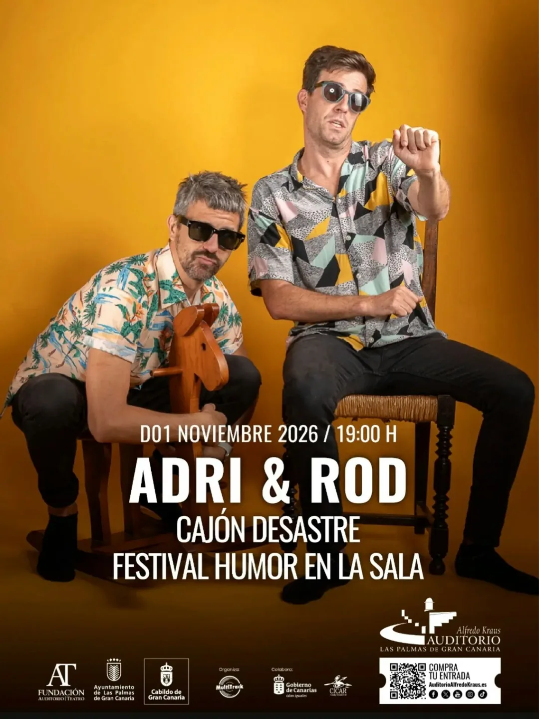 Cartel de Adri & Rod - Cajón Desastre en el Festival Humor en la Sala
