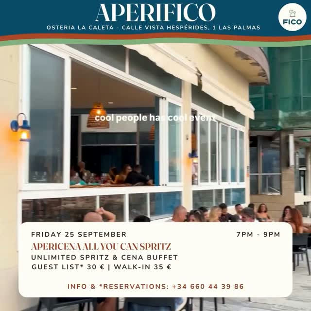 Imagen de la publicación: APERIFICO: Apericena & All You Can Spritz
