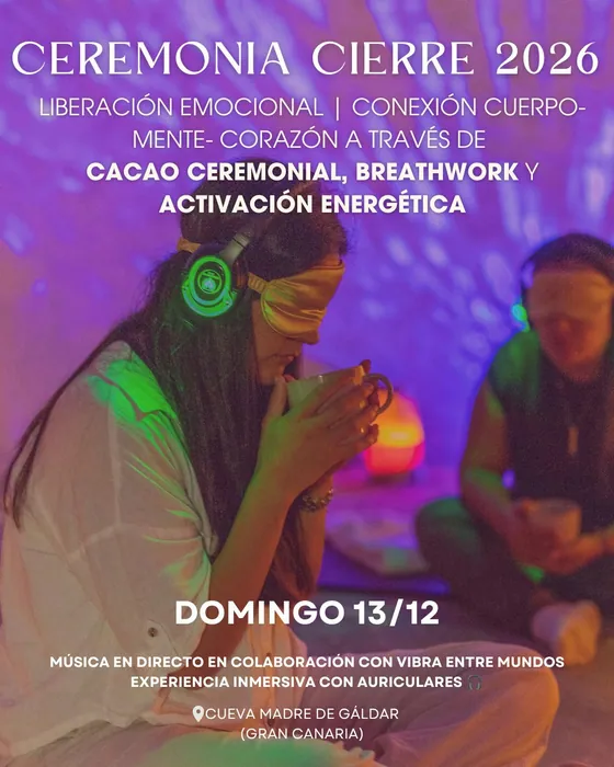 Cartel de Ceremonia cierre 2026: liberación emocional y conexión cuerpo-mente-corazón