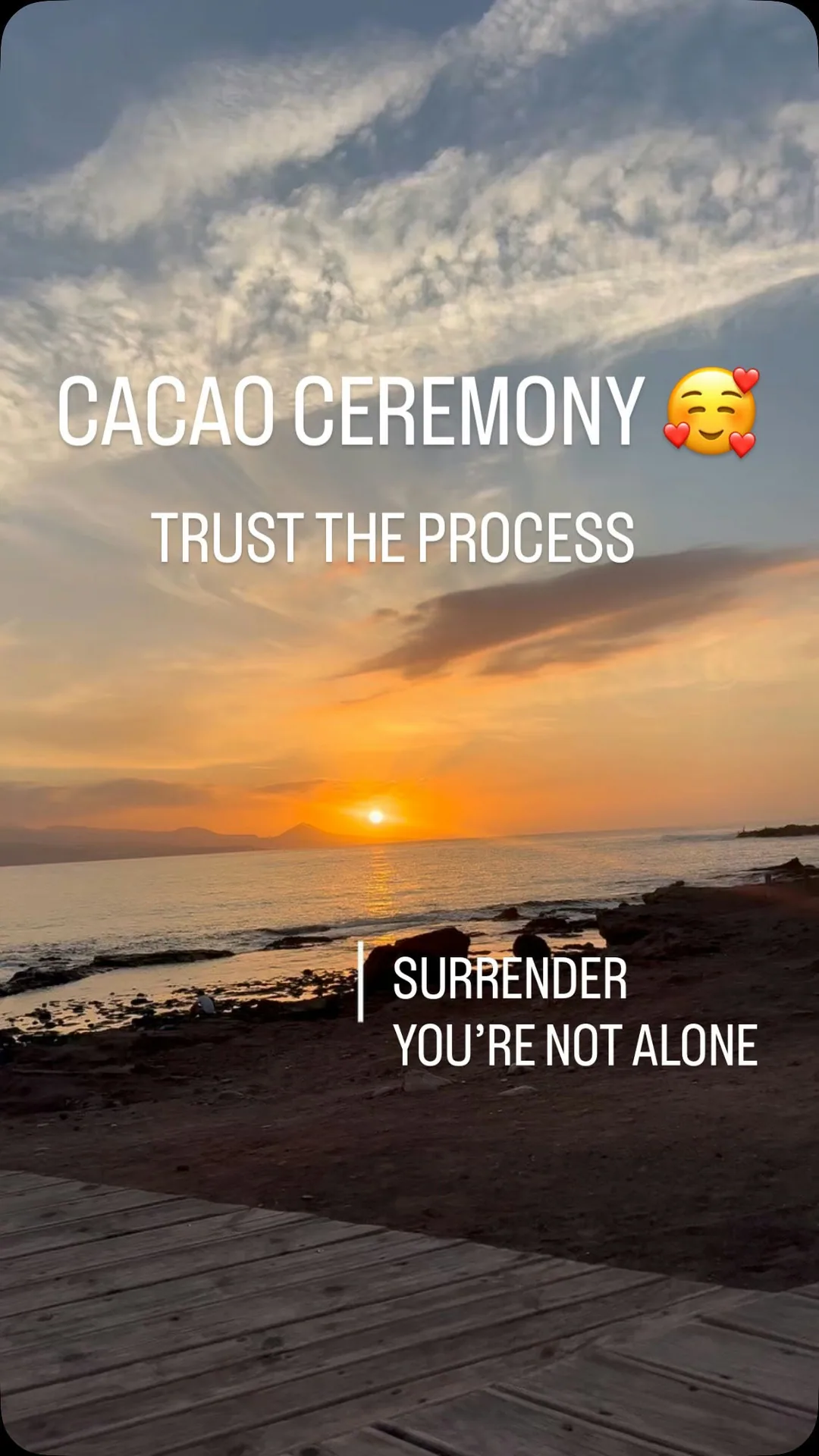 Cartel de Ceremonia de cacao en El Confital