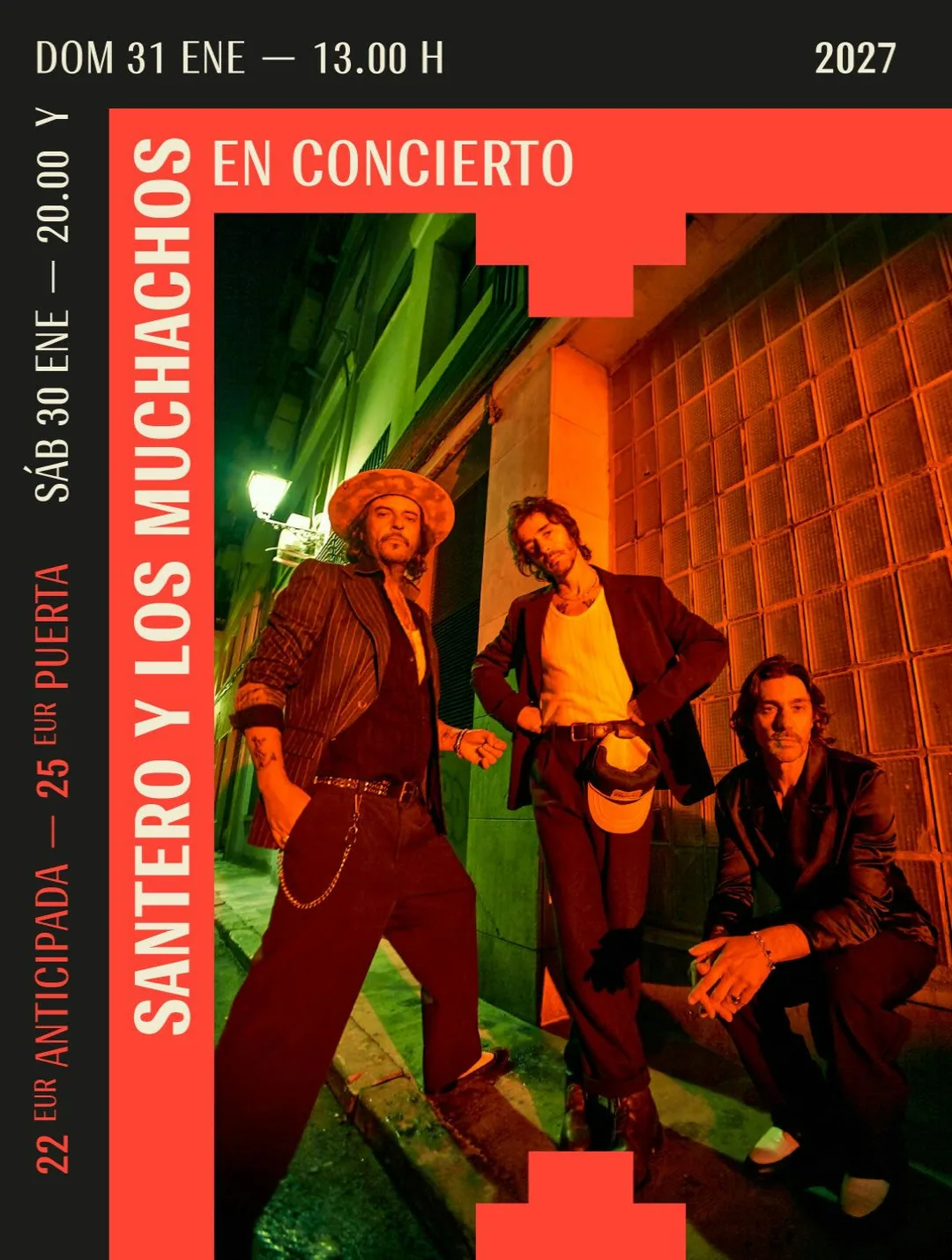 Cartel de Concierto de Santero y Los Muchachos