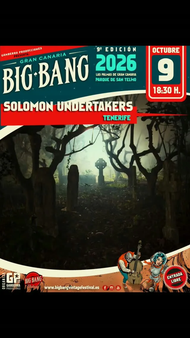 Cartel de Concierto de Solomon Undertakers en Big Bang Vintage Festival