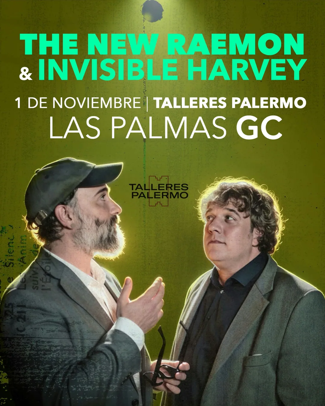 Cartel de Concierto de The New Raemon & Invisible Harvey en Talleres Palermo