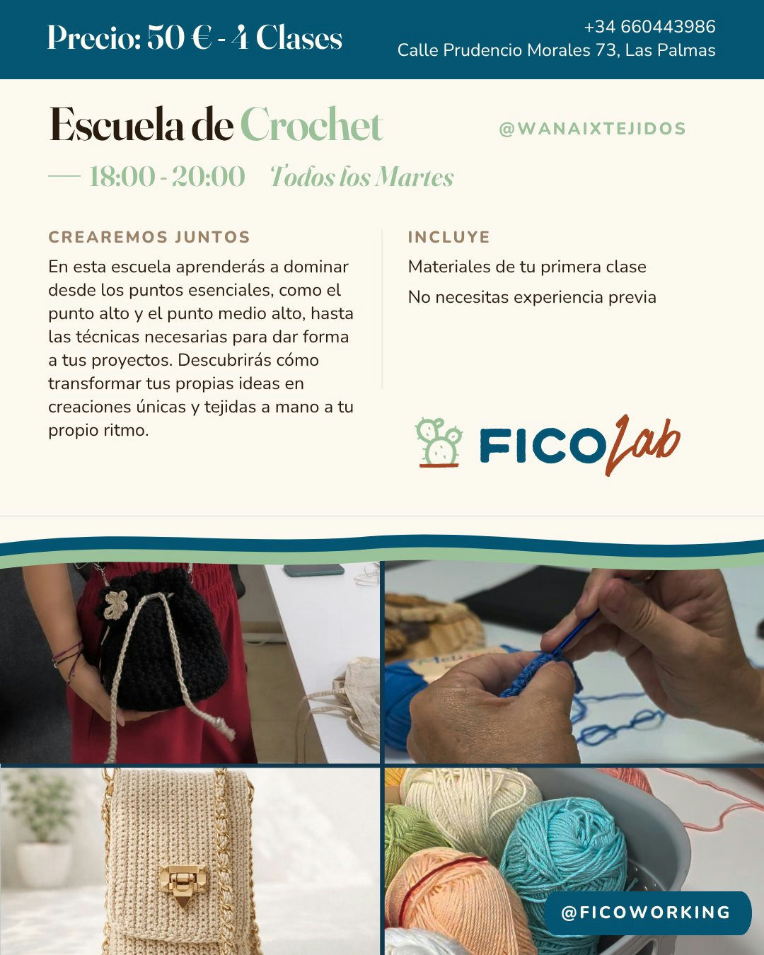 Imagen de la publicación: Escuela de Crochet