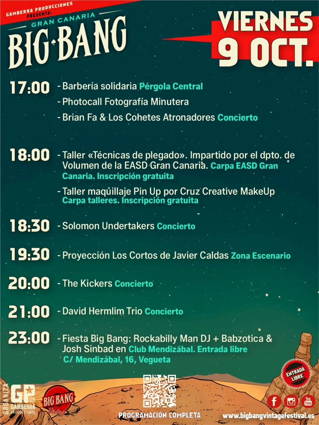 Cartel de Fiesta Big Bang: Rockabilly Man DJ + Babzotica & Josh Sinbad