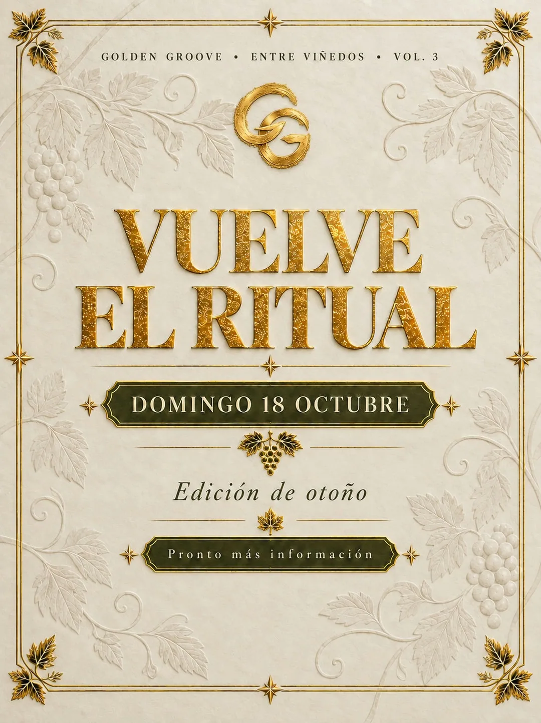 Cartel de Golden Groove Entre Viñedos · Vol. 3 — Edición de otoño