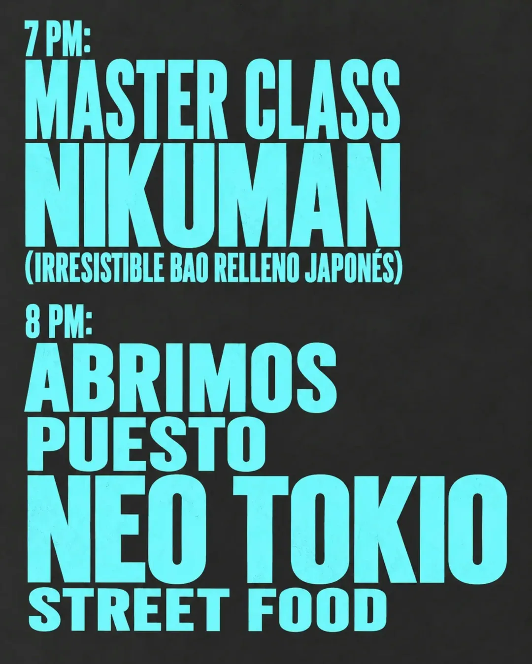 Cartel de Masterclass de Nikuman