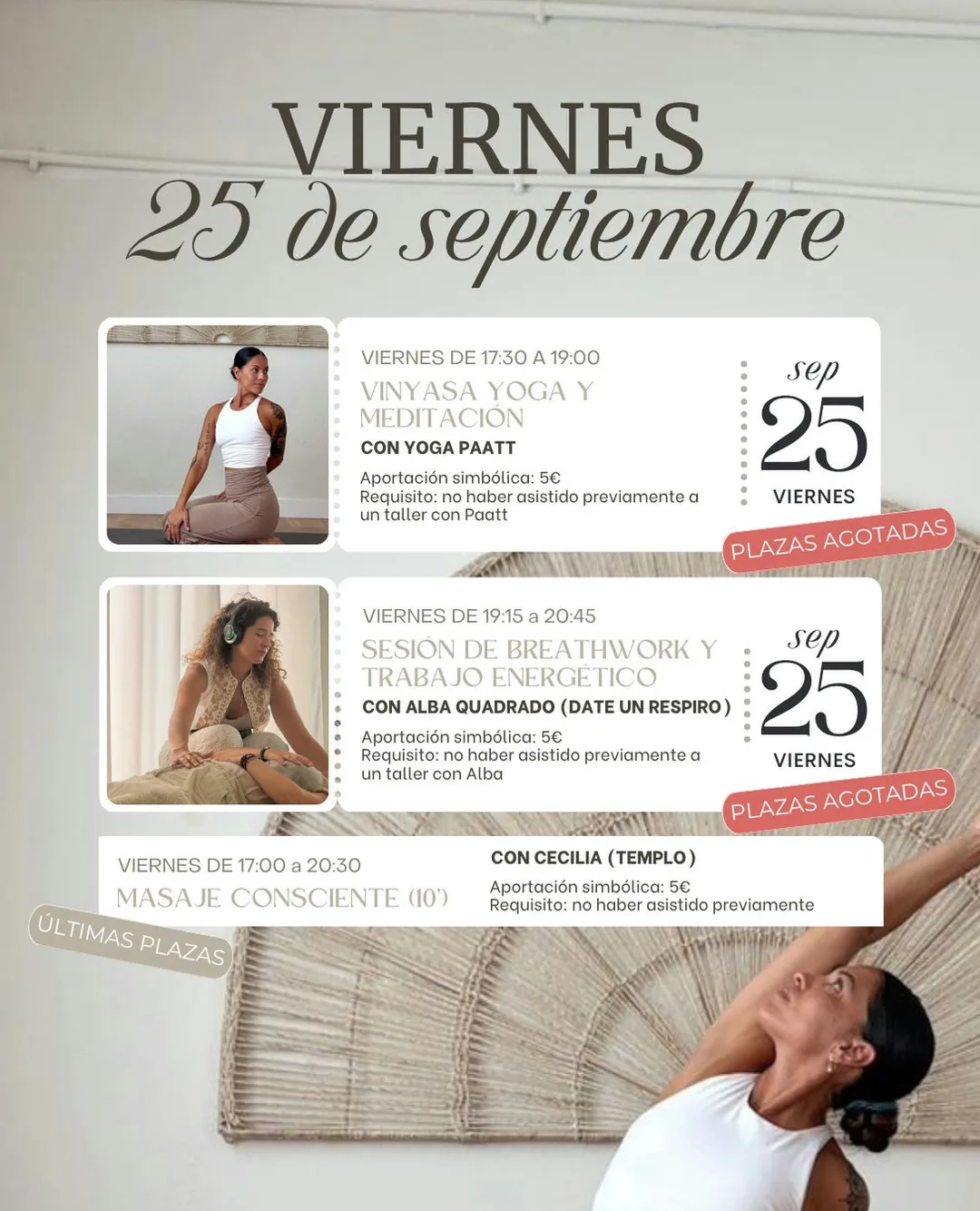 Cartel de Sesión de Breathwork para Conectar con el Cuerpo con Cecilia (Templo)