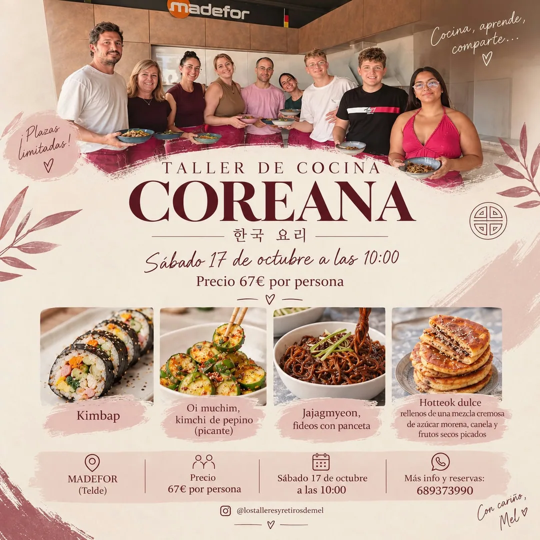 Cartel de Taller de Cocina Coreana