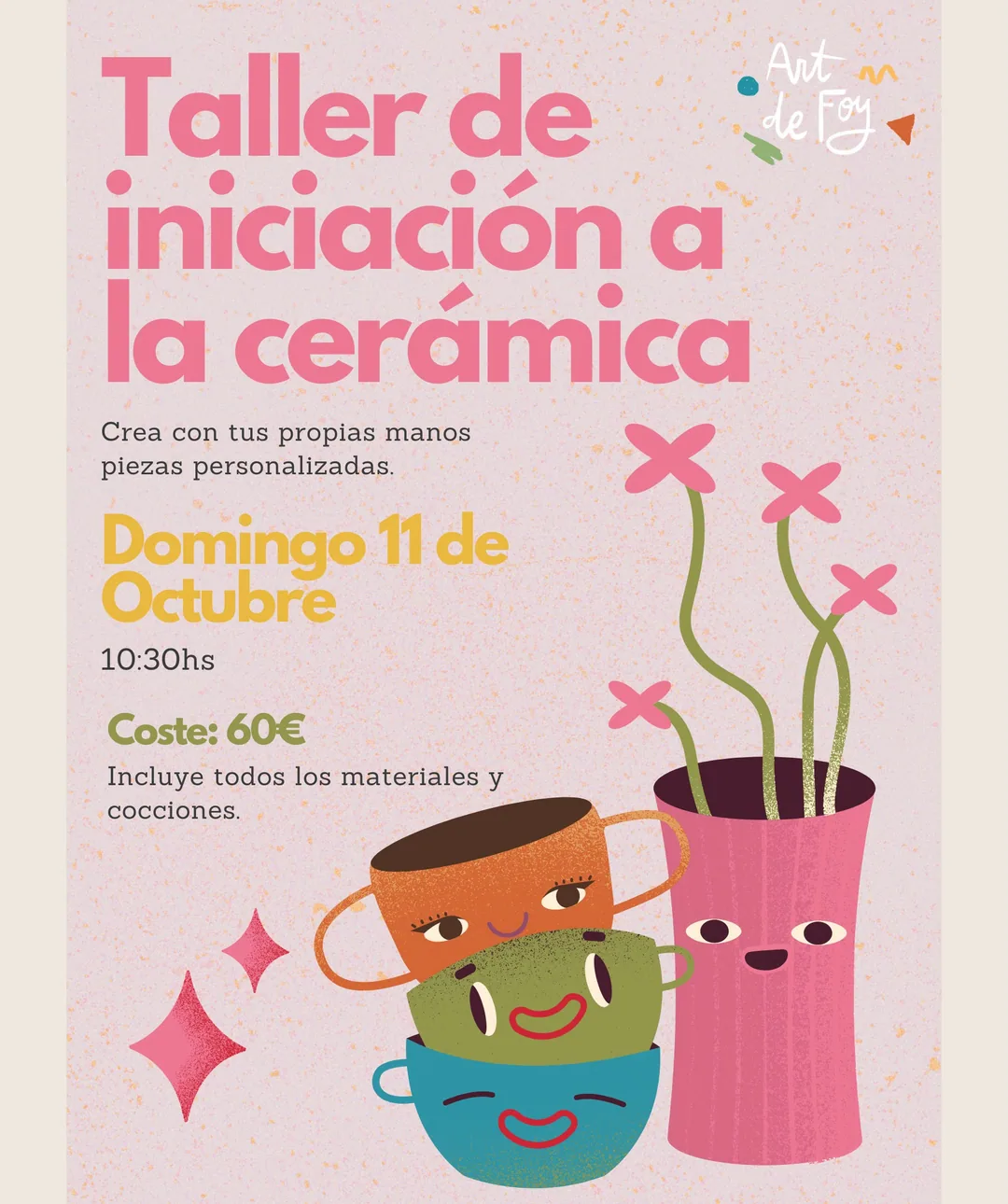 Cartel de Taller de Iniciación a la Cerámica