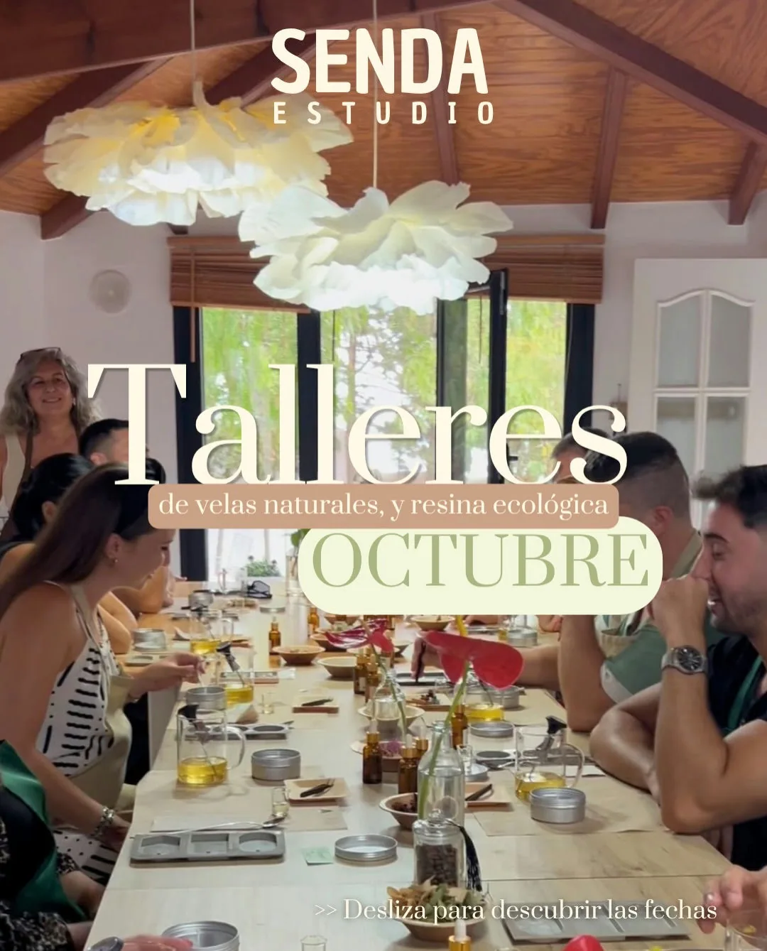 Cartel de Taller Envase + bandeja + vela aromática