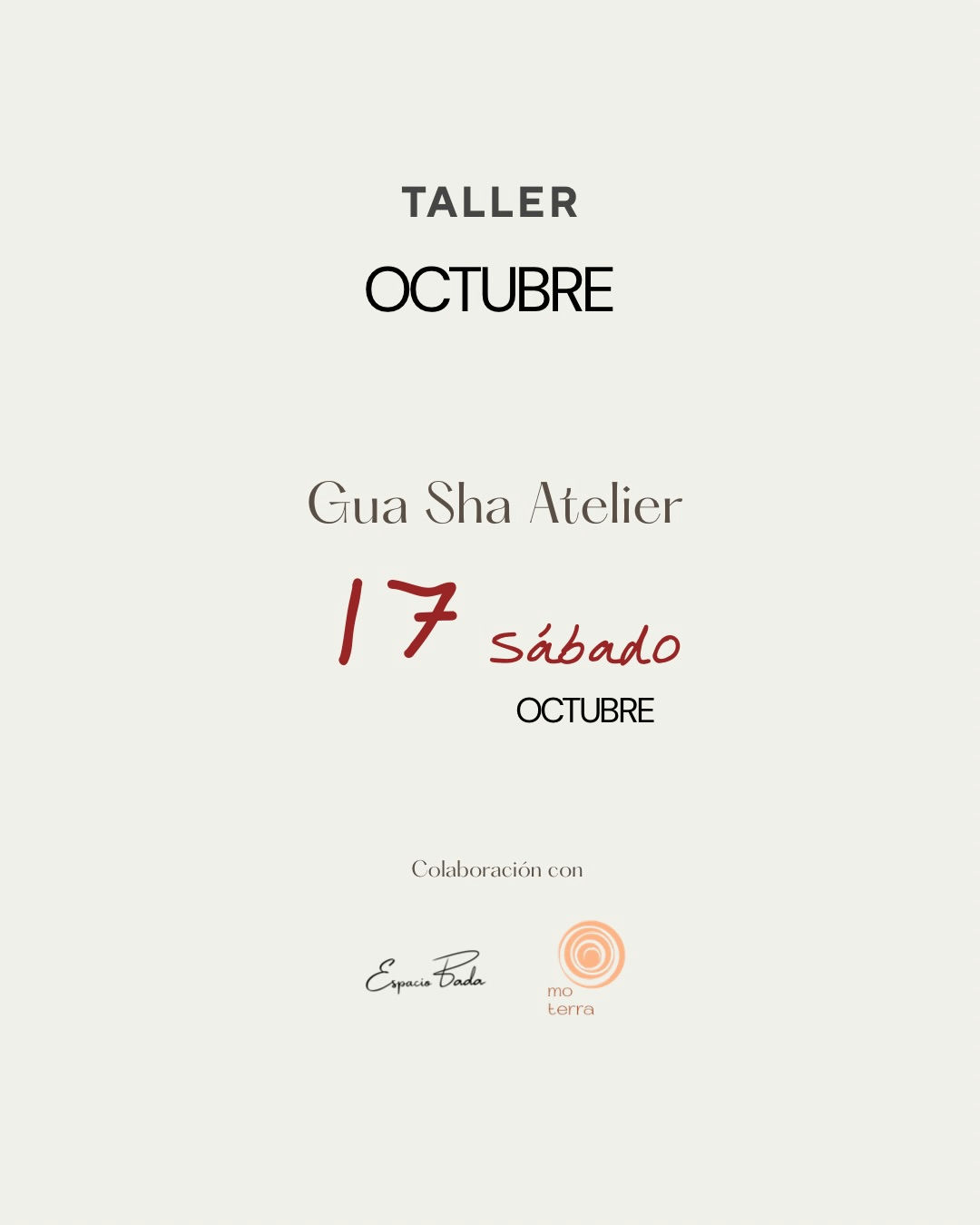 Imagen de la publicación: Taller Gua Sha Atelier