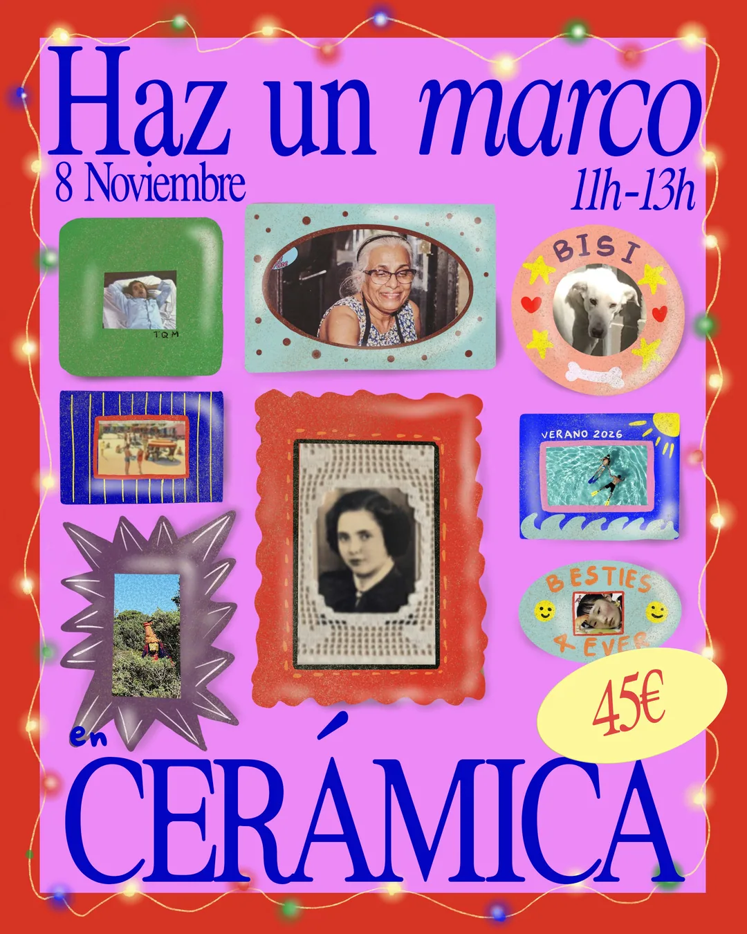 Cartel de Taller: Haz un marco en cerámica