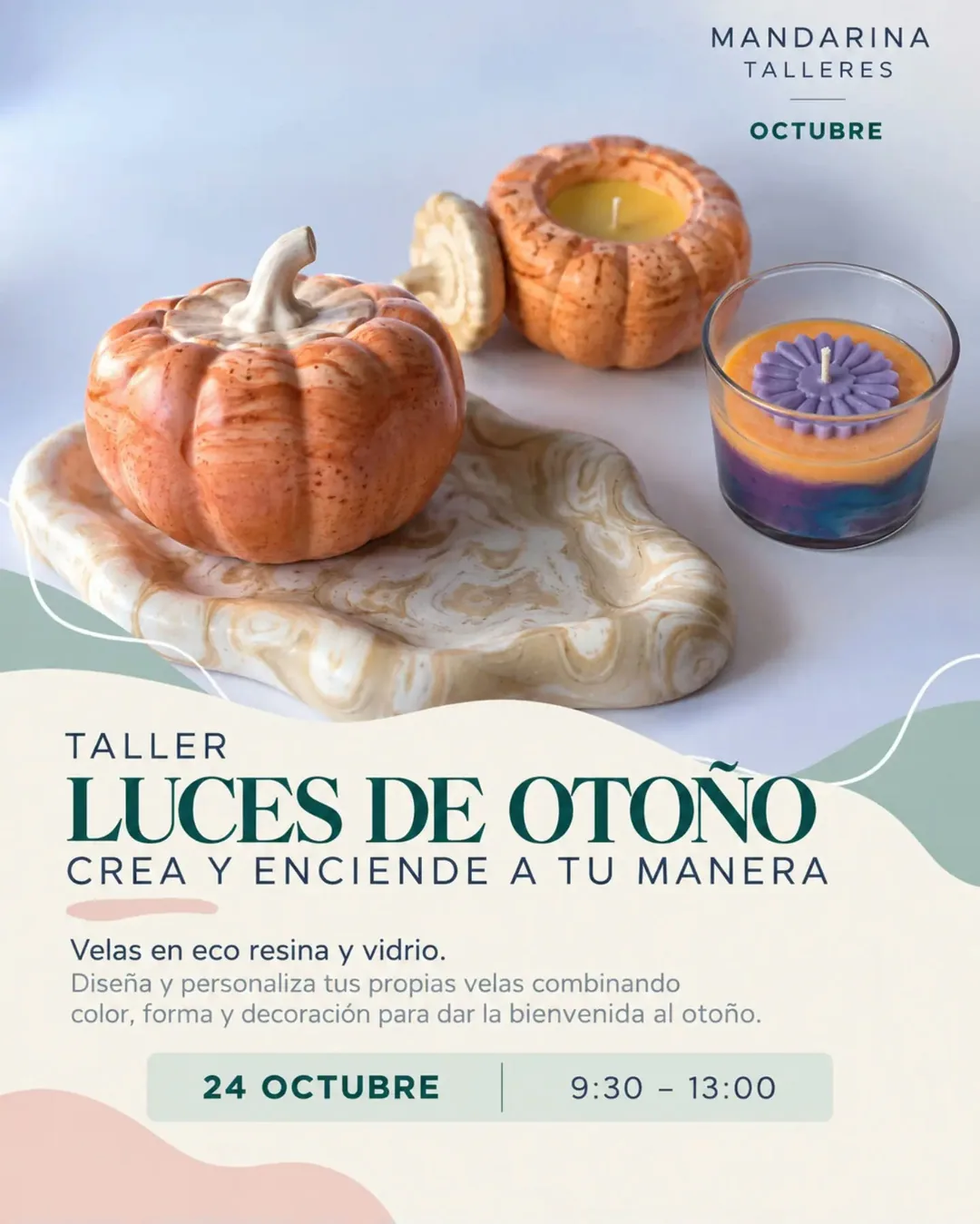 Cartel de Taller Luces de Otoño - Crea y enciende a tu manera