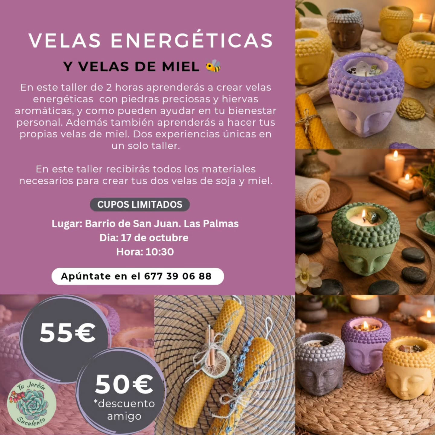 Imagen de la publicación: Taller Velas energéticas y velas de miel