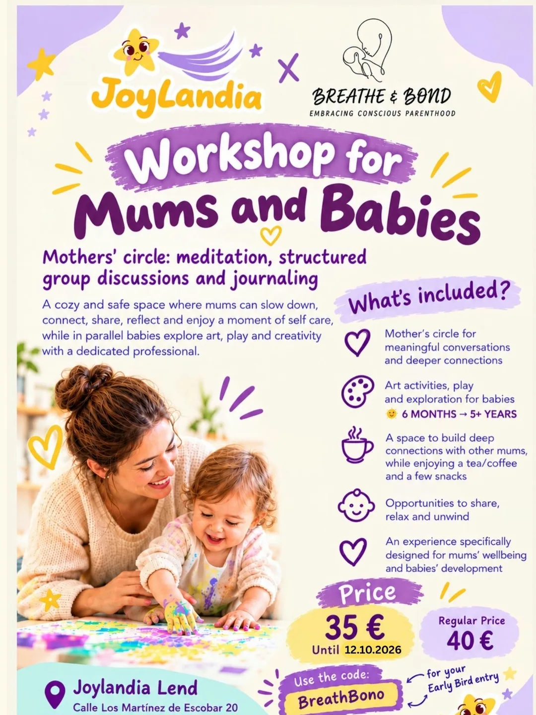 Cartel de Workshop for Mums and Babies