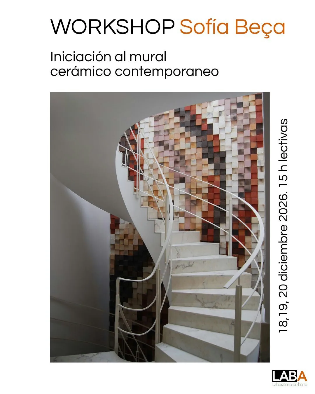 Cartel de Workshop Sofía Beça: Iniciación al mural cerámico contemporáneo